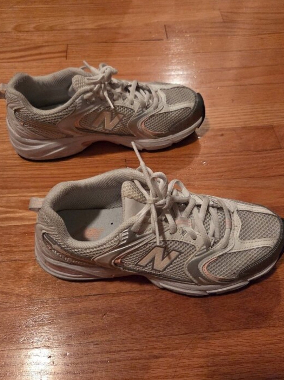New Balance Gray Mesh Athletic Sneakers